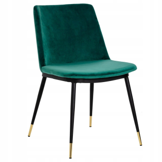 Diego Green Chair - Velor, základná čierna zlo