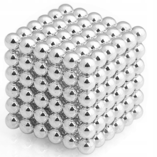 Magnetické gule NeoCube 216 ks. 5 mm striebro!