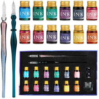 Kurtzy Calligraphy Set Pen 12 Atraments Set