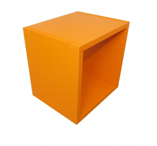 Štvorcová oranžová polica 30x30x25 oranžová