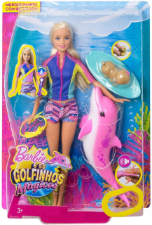 Lalak Barbie potápanie s Dolphin Doll FBD63