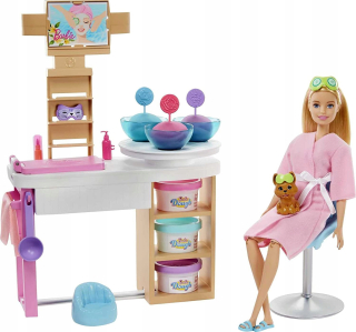 Barbie Salon Doll Spa Set Mask Maska tváre
