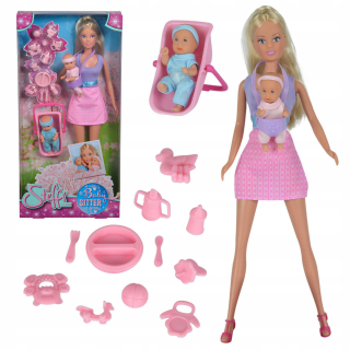 Steffi Doll Babysitter Twins 2 detské nosiče + AKC