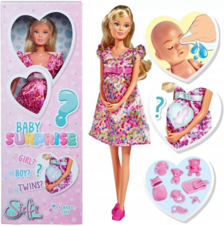 BÁBIKA STEFFI TEHOTNÉ BABY SURPRISE OPASOK RUŽOVÝ