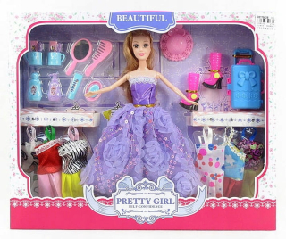 Doll so šatníkovou šatníkovou skrinkou topánky +doplnky