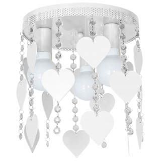 Stropná lampa previsá luster detské srdce