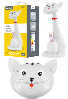STOLNÁ LAMPA MAČKA LED DETSKÁ NOC 3 FARBY