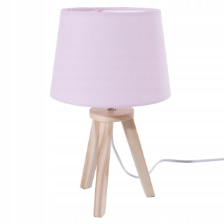 Nočná lampa pre deti ružový drevený stôl