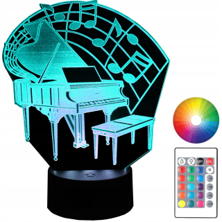 LED nočná lampa na klavírny klavír Názov darček