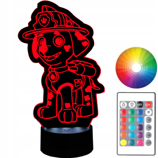 LED nočná lampa PSI Patrol Marshall Darček Názov