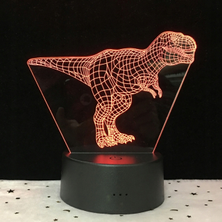 Nočná lampa 3D projektor dinosaur dino t-rex 7kol