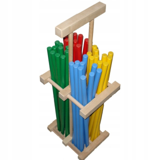 Gymnastické palice 60 cm -40 ks+ stojan - drevo