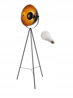 LED lampa podkrovia zlatý podlahový kov 160 cm statív