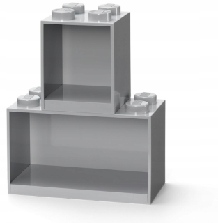 LEGO 41171740 Sada políc KLOCEK 4 + 8 Šedá