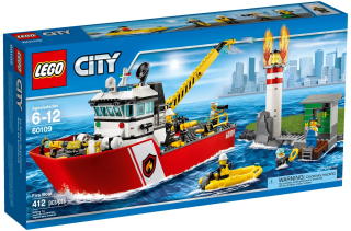 LEGO City 60109 Boat Boat Fire Bricks