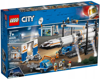 Lego mestská doprava a montáž rakety 60229