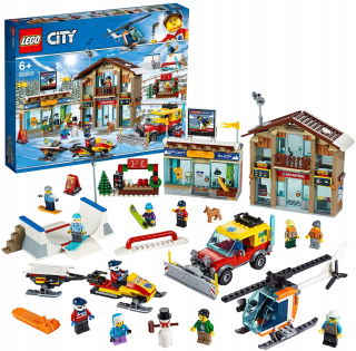 Lego mestské lyžiarske stredisko, zimná snowboard
