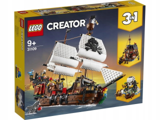Tvorca Lego. 31109 pirátska loď
