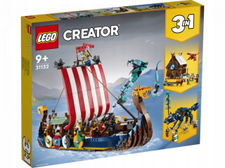 Tvorca Lego. 31132 Vikingská loď a stredná hadica ...