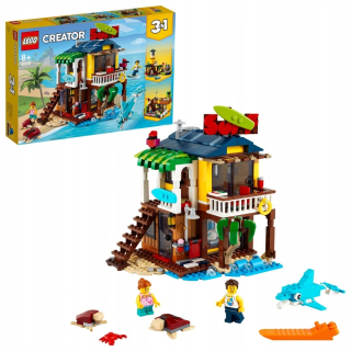 Bloky tvorcov Lego 31118 Surfer House na pláži