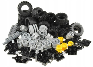 Lego kruhy a nápravy / kolesá 72 prvkov - nové