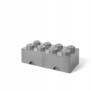 LEGO NASTAVENIE 2 Zásuvky KLOCEK 8 šedé 50 cm