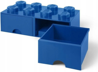 LEGO KONTAJNER SO ZÁSUVKAMI TEHLA 2X4 MODRÁ