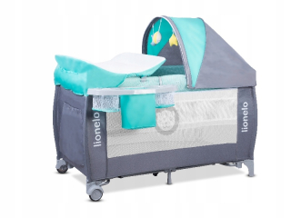 Lionelo Turistic Cot Sven Plus Turlus Gray