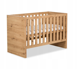 Littlesky Amelia Oak Bed 120x60 cm s zábradlím
