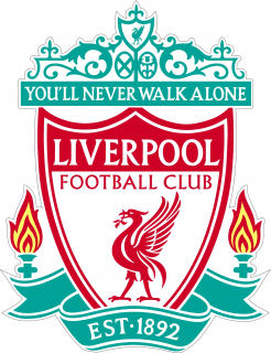 Nálepka na stenu loga Liverpool 100 cm