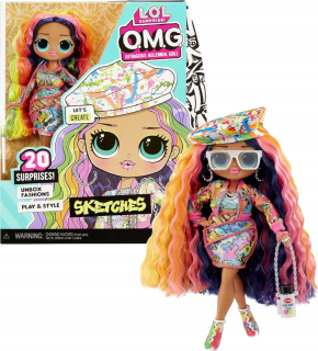 Lol prekvapenie OMG Core Doll Doll Sketches Series 6