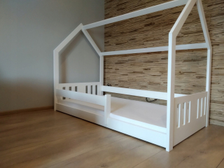 Detská detská postieľka, dom 160x80