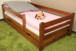 Detská posteľ vyrobená z dreva Hugo 160x80 Oak