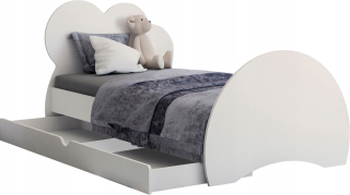 Cloud 180/90 posteľ s bielym zásuvkou + matrac