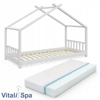 Domov posteľ s matracom bielym 97x208, vitalispa