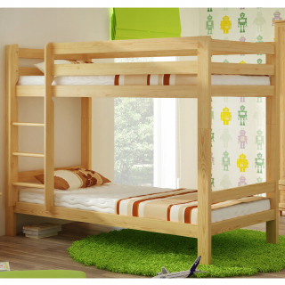 Bunk Wooden Bed 90 s matracmi gr. 8 cm
