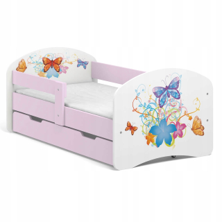 Detská posteľ B01-SZ 140x70 Lilik Flowers Tlač