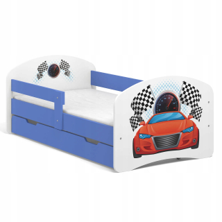 Detská posteľ B02-Sz 160x80 Cars Blue Print