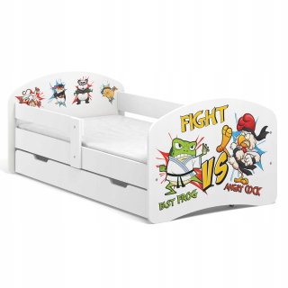 Detská posteľ B02-SZ 160x80 Biele farby UV tlač