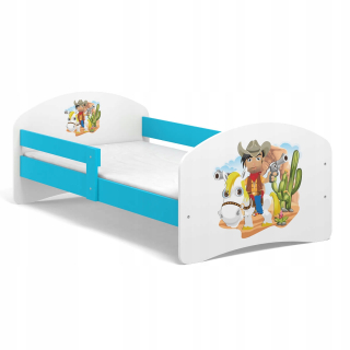 Detská posteľ B03 180x90 modré farby UV tlač
