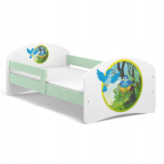 Detská posteľ B03 180x90 Mint UV Tlač motív