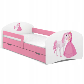 Detská posteľ B05-Sz 200x90 Princezná ružová tlač