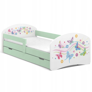 Detská posteľ B05-Sz 200x90 Mincovni Butterflies Print