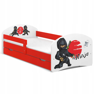 Detská posteľ B05-SS 200x90 Ninja Red Motif