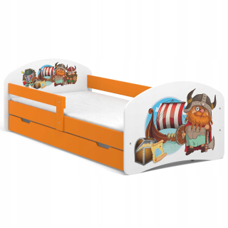Detská posteľ B05-SS 200x90 Oranžové motívy