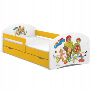 Detská posteľ B05-Sz 200x90 Žlté farby UV tlač