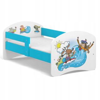 Detská posteľ Fairy Tale B01 140x70 Blue UV tlač
