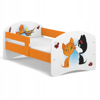 Detská posteľ Fairy Tale B01 140x70 Cats Motif Print