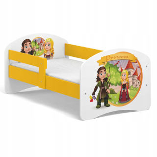 Detská posteľ Fairy Tale B01 140x70 Princezná tlač
