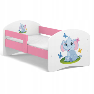 Detská posteľná rozprávka B01 140x70 Pink Elephants UV
